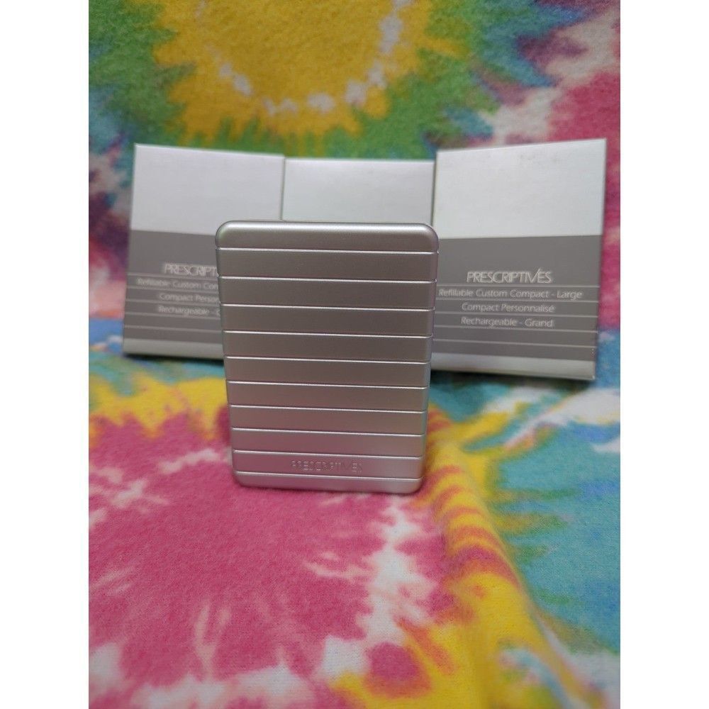 3 Prescriptives custom compacts eyeshadow blush highlighter EMPTY BNIB